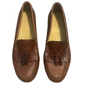 GH Bass Brown Leather Kiltie Loafers‎ Size 7 1/2